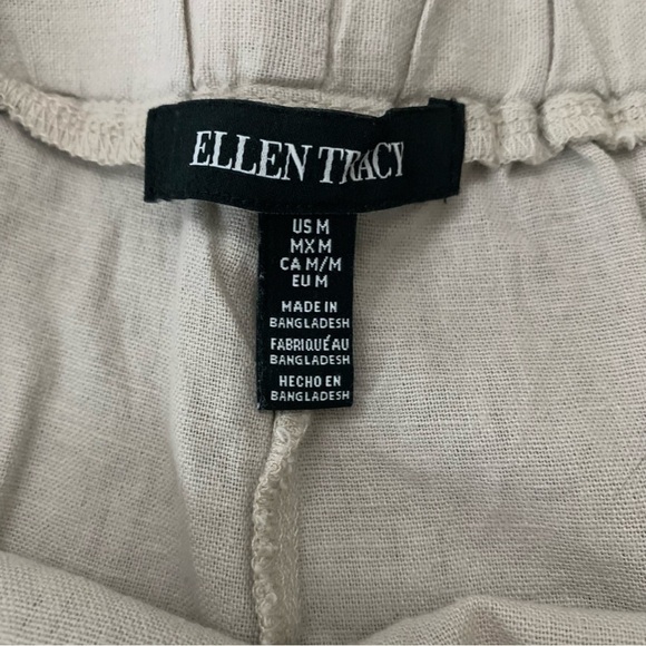 NWT Ellen Tracy Linen Drawstring Pants - Picture 2 of 7